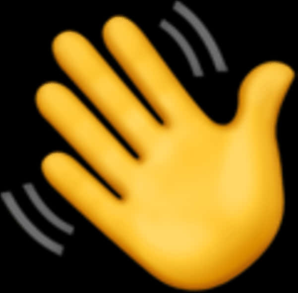 A Yellow Hand With White Lines On It