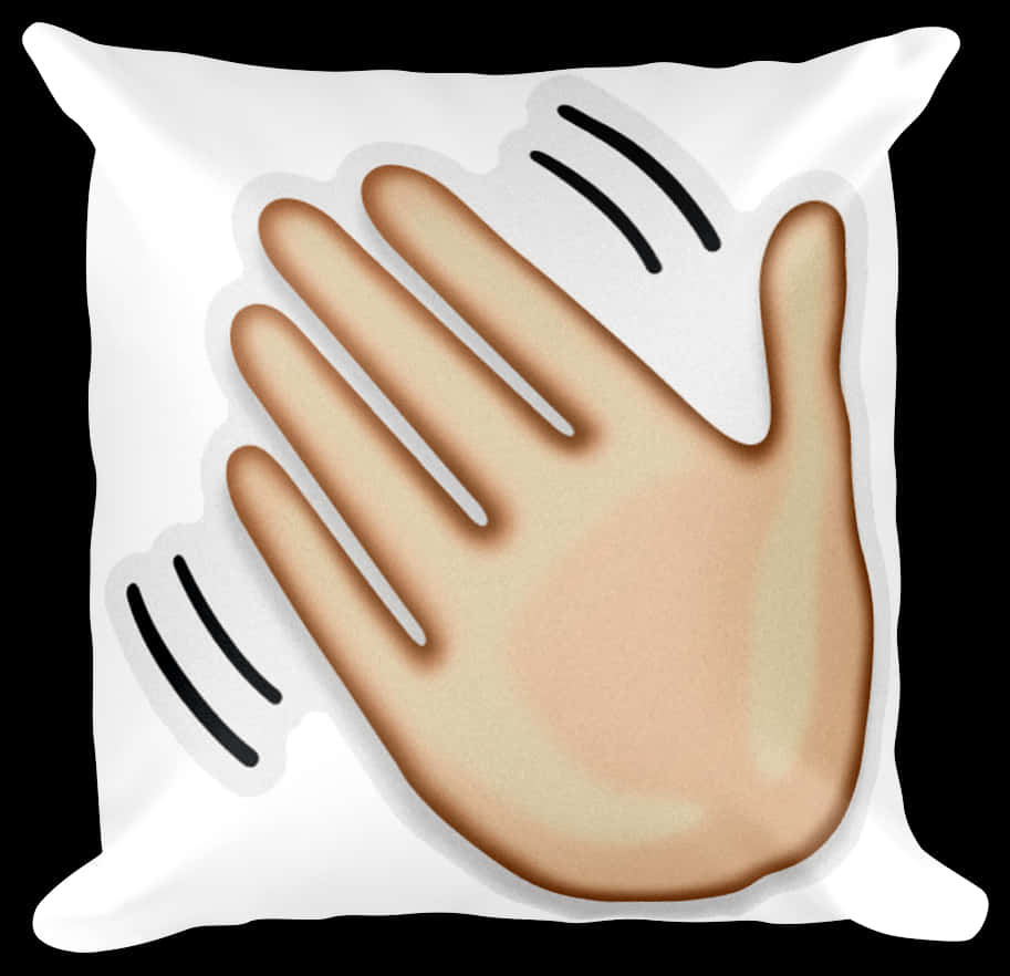 A Pillow With A Hand On It