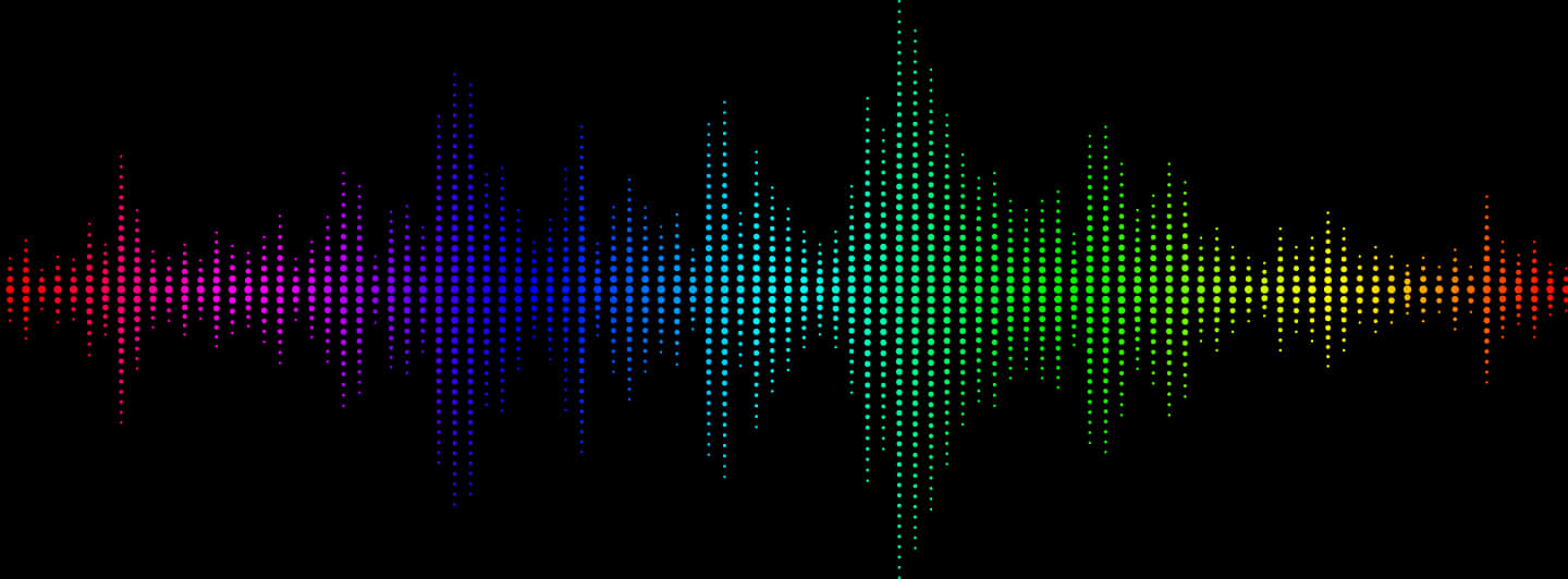 A Colorful Sound Wave On A Black Background
