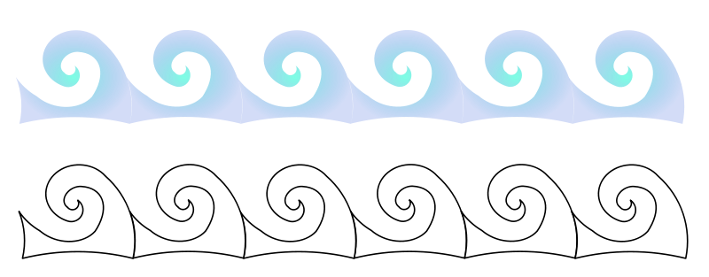 A Black And White Waves