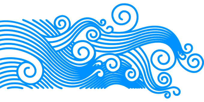 A Blue And Black Swirly Design