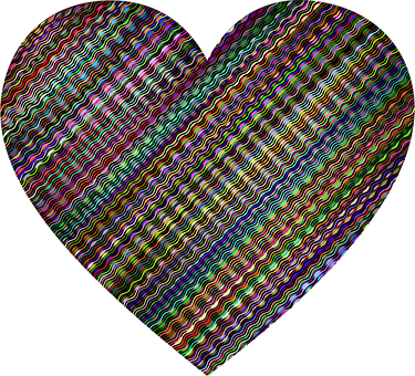 A Heart Shaped Colorful Pattern