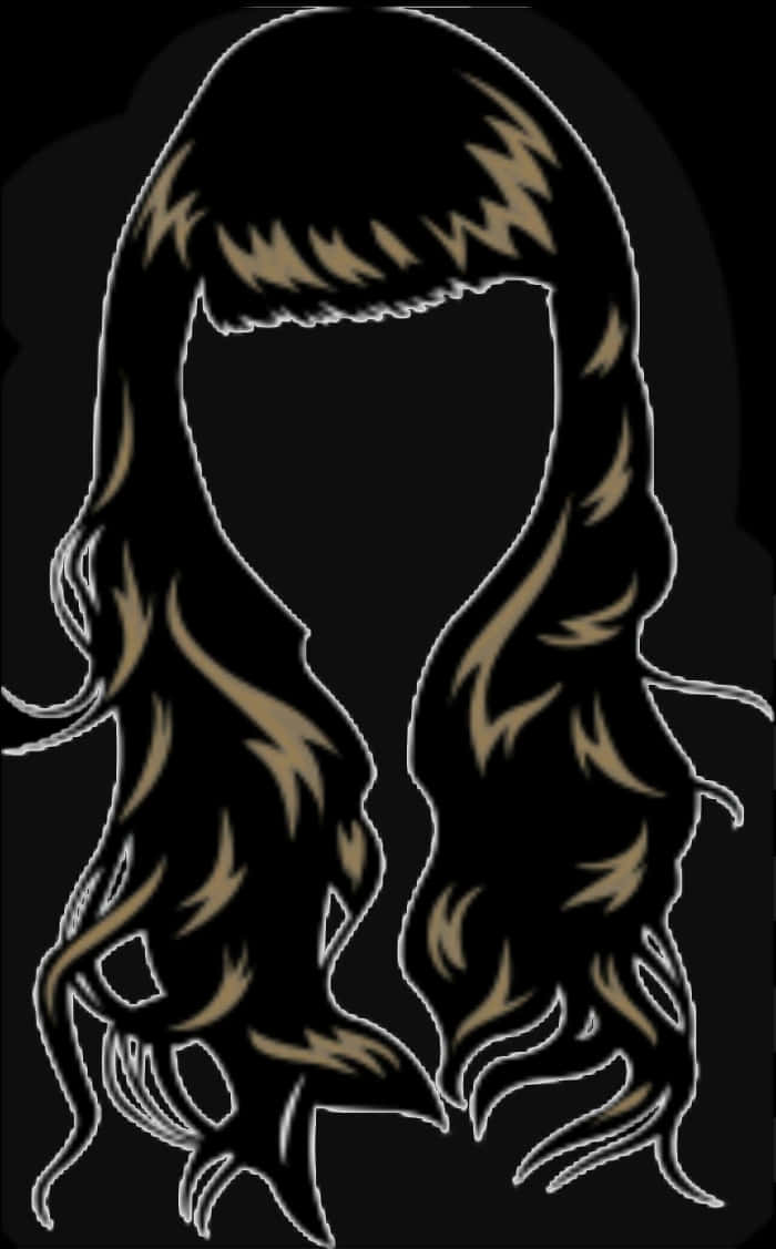 A Drawing Of A Woman's Hair