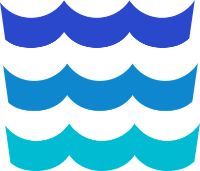 A Blue And Black Waves