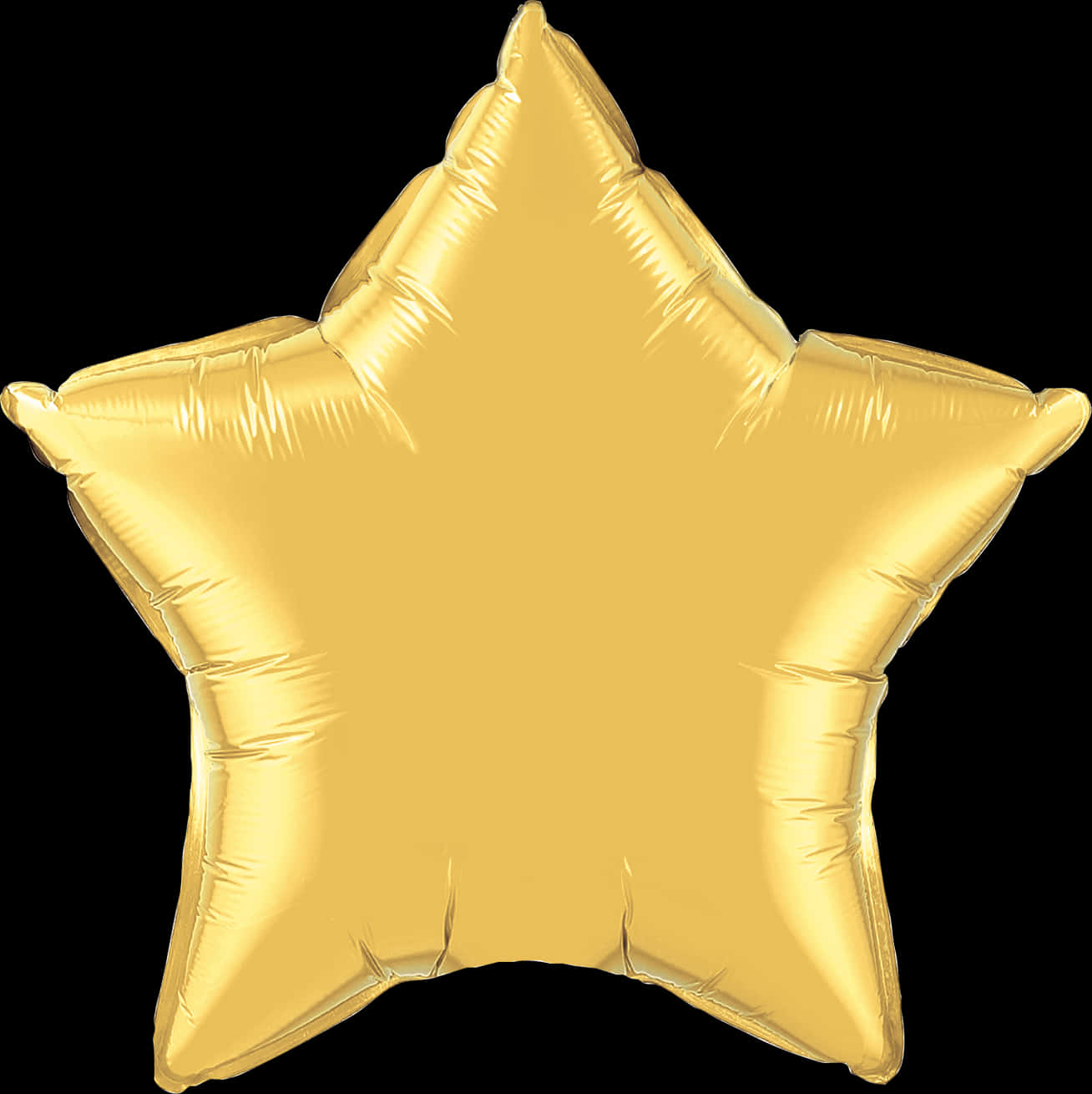 A Gold Star Shaped Balloon