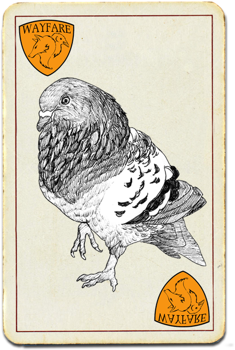 A Card With A Bird Drawn On It