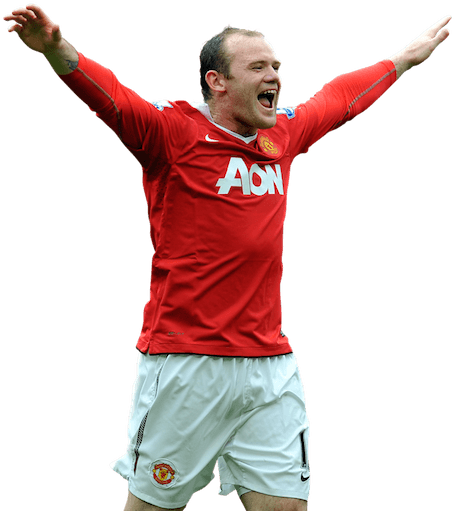 A Man In A Red Jersey With His Arms Raised
