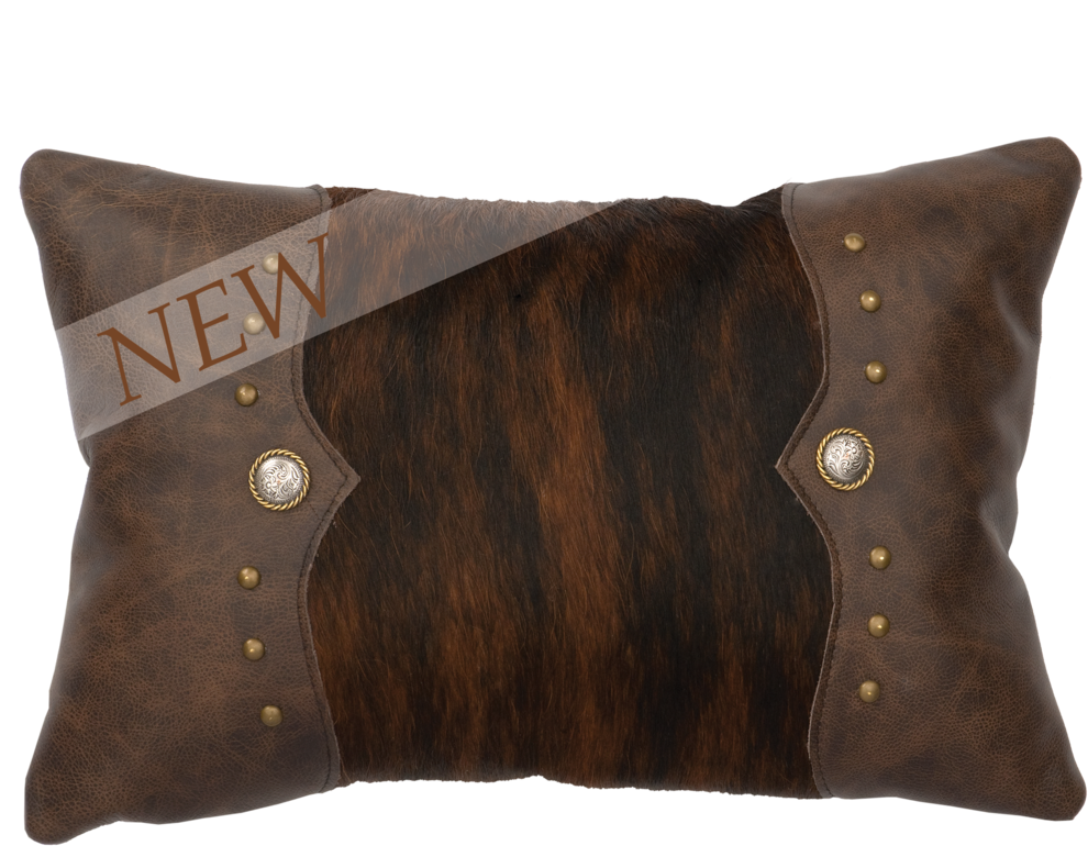 A Brown Pillow With A Brown Leather Surface