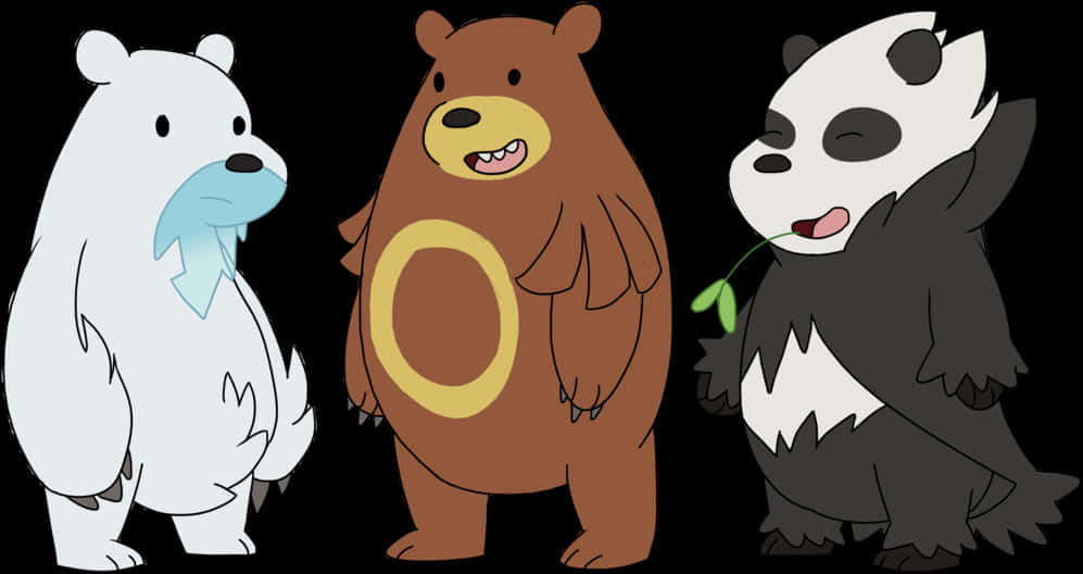 Cartoon Bears With Different Colors
