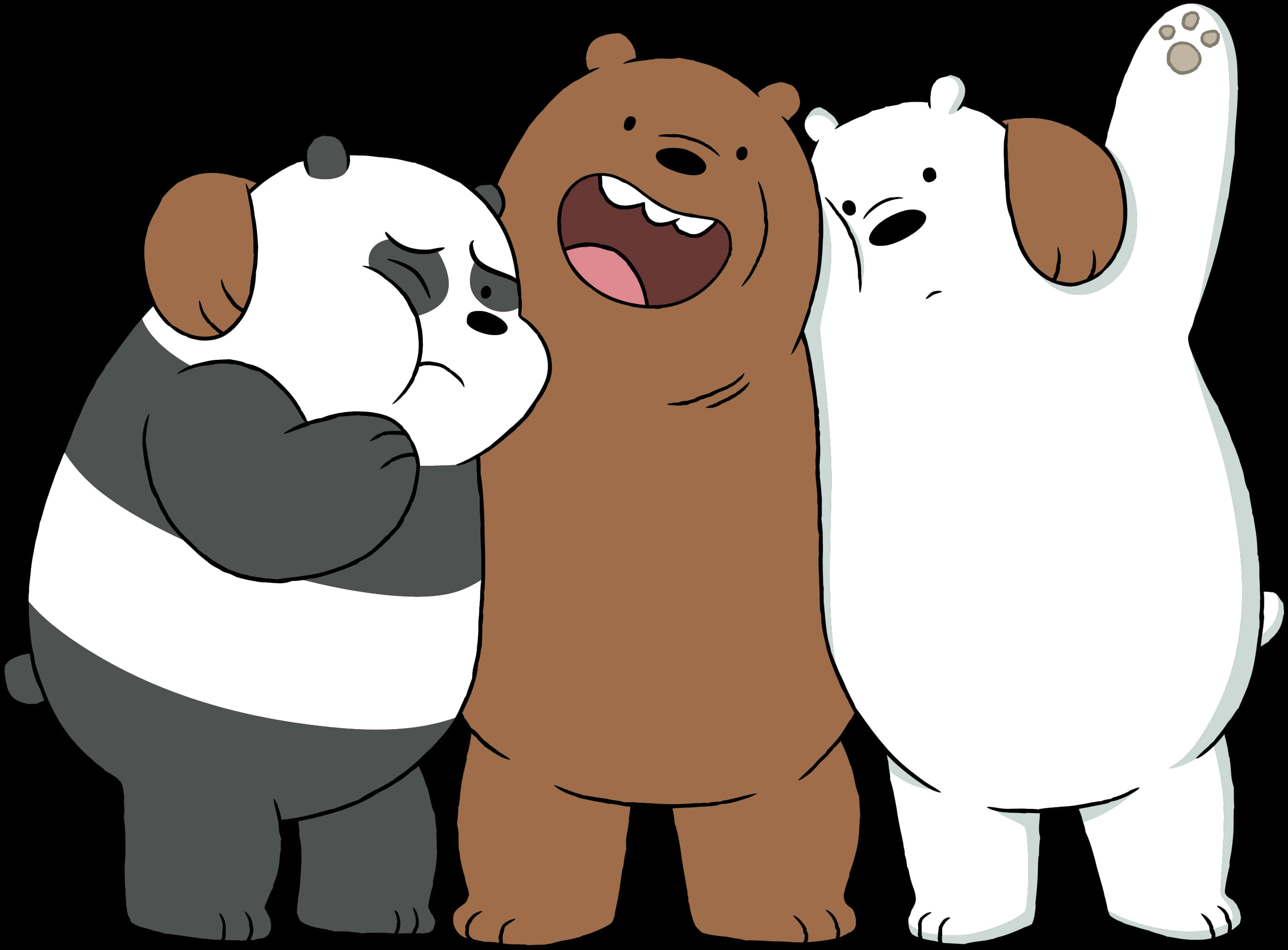 Cartoon Bears Hugging Each Other