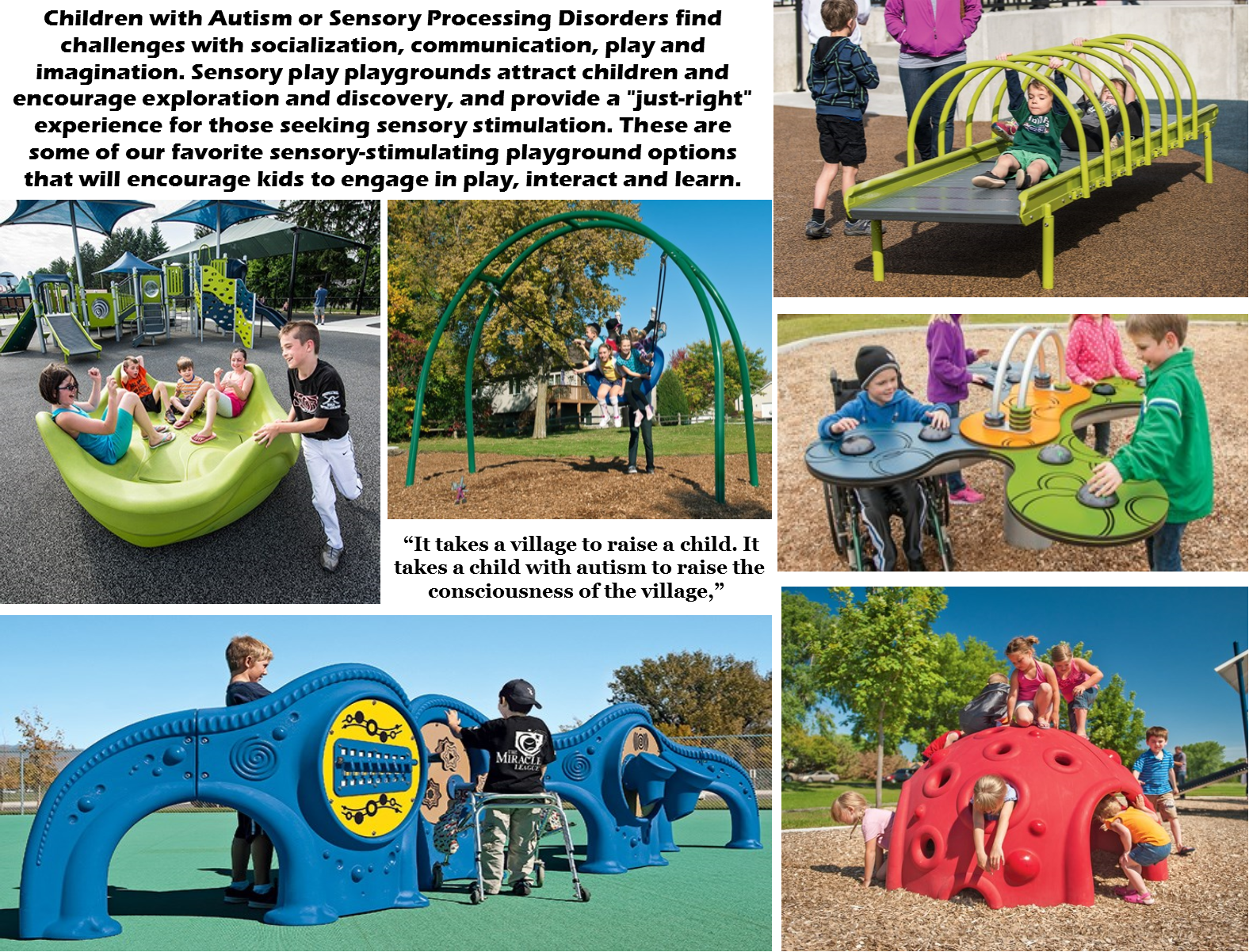 A Collage Of Different Playground Equipment