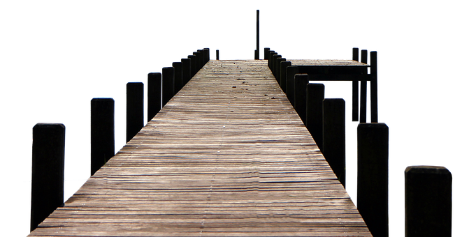 A Wooden Dock With Posts