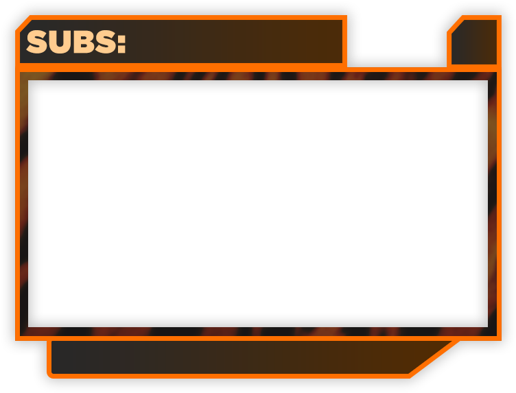 A Black And Orange Rectangle With Text
