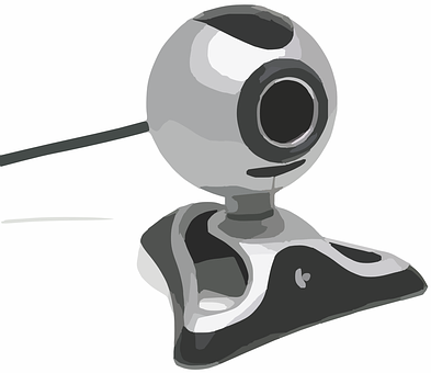 A Computer Webcam With A Cable