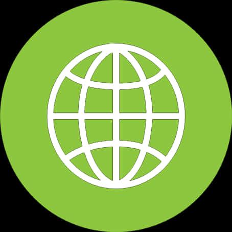 A White Globe In A Green Circle