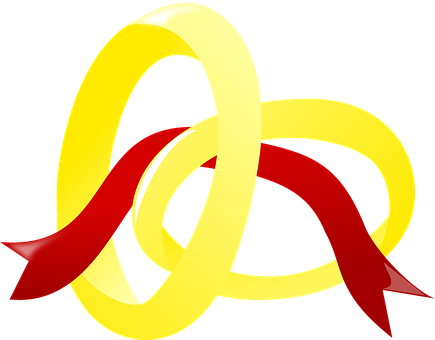 A Yellow And Red Spiraling Lines