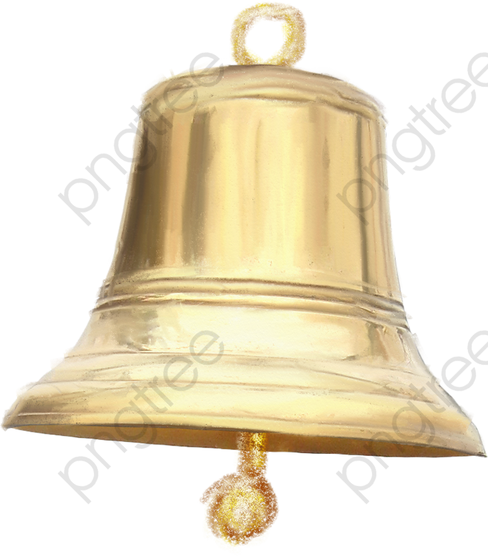 A Gold Bell With A Black Background