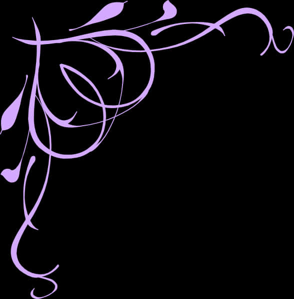 A Purple Swirly Design On A Black Background