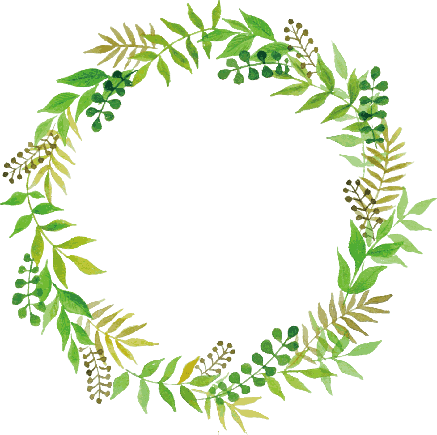 A Wreath Of Leaves And Branches