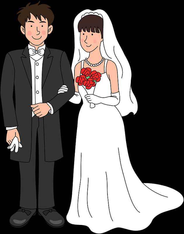 A Man And Woman In Wedding Attire