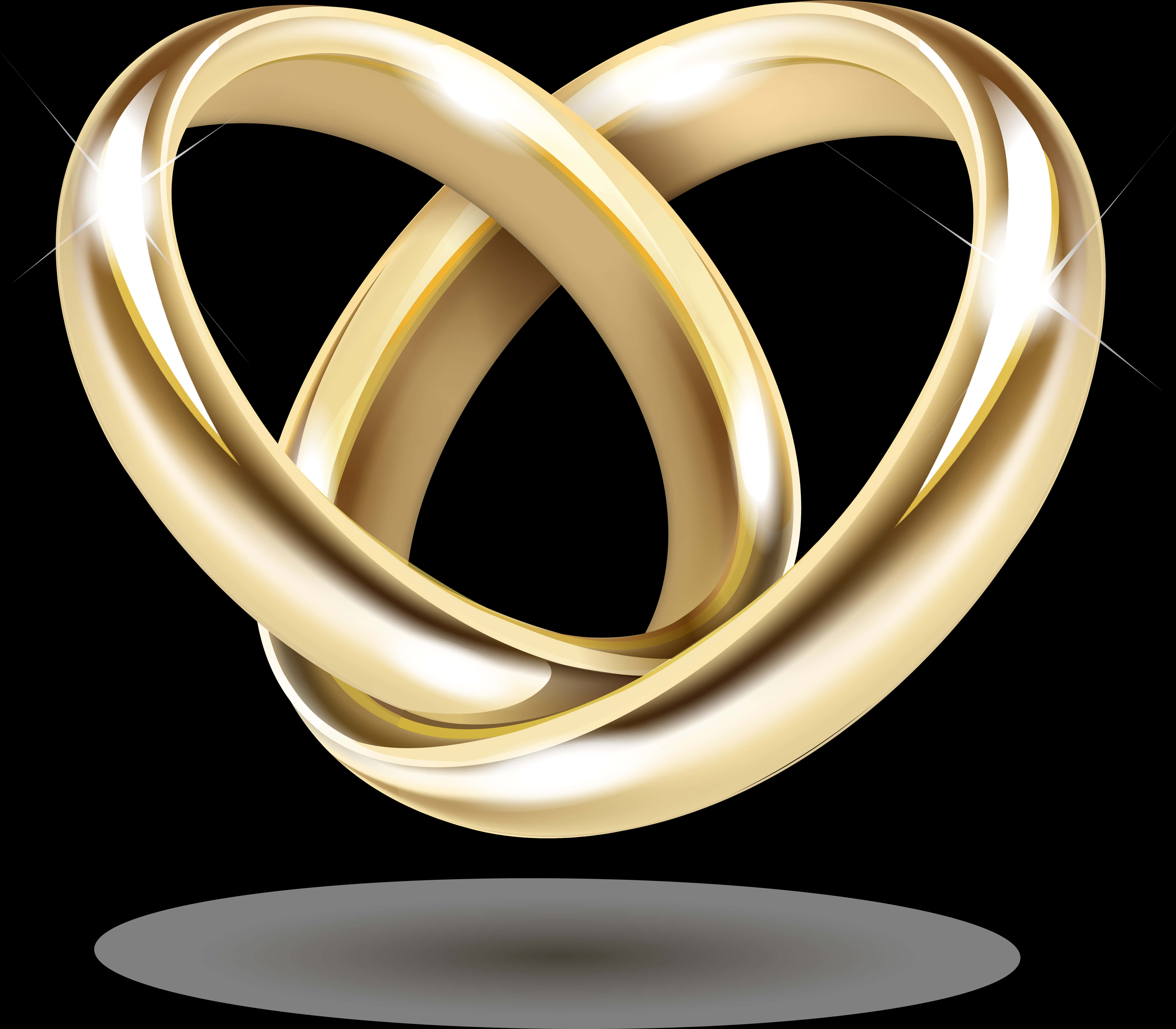 A Gold Ring In The Shape Of A Heart