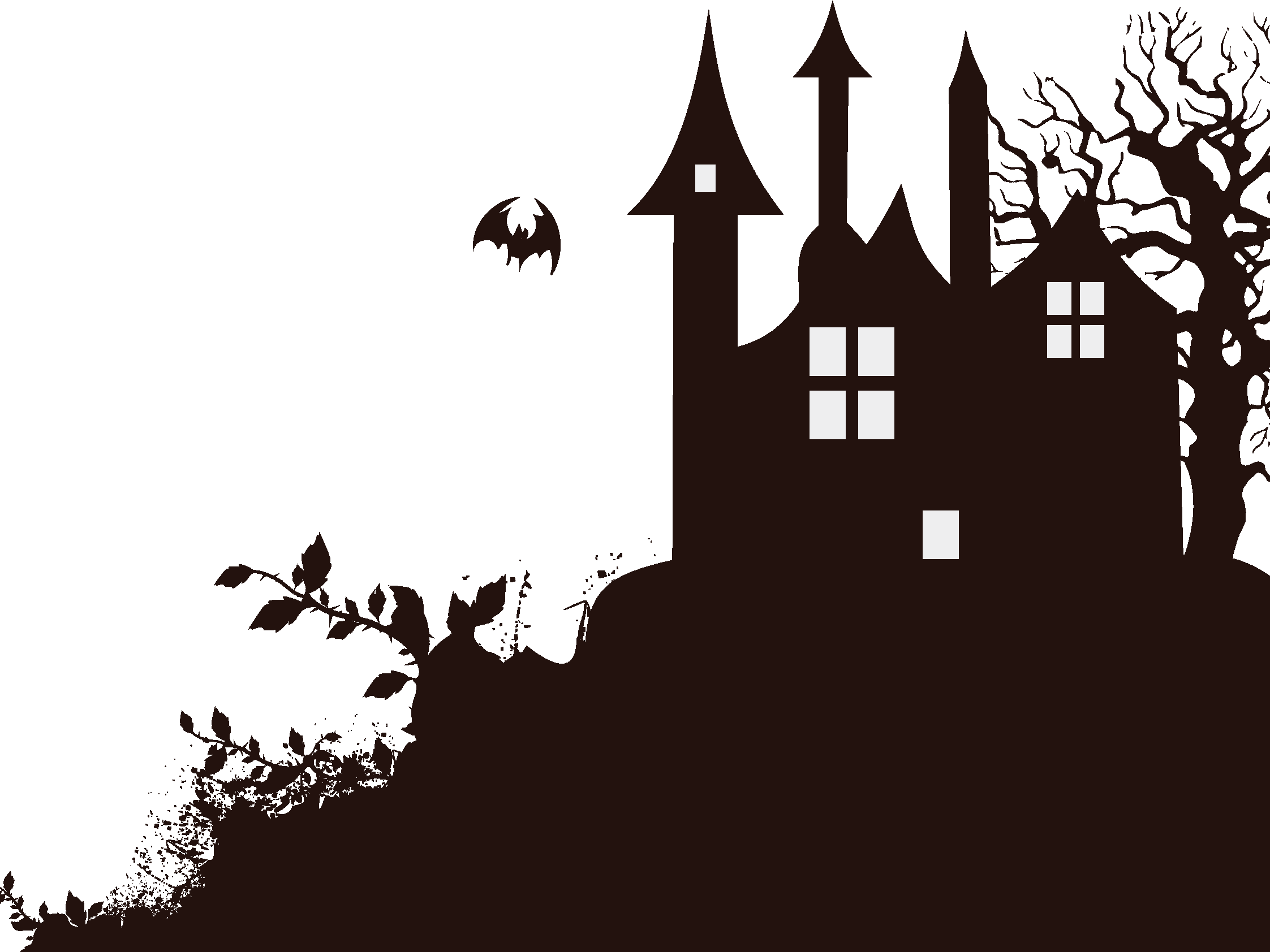 A Silhouette Of A Castle