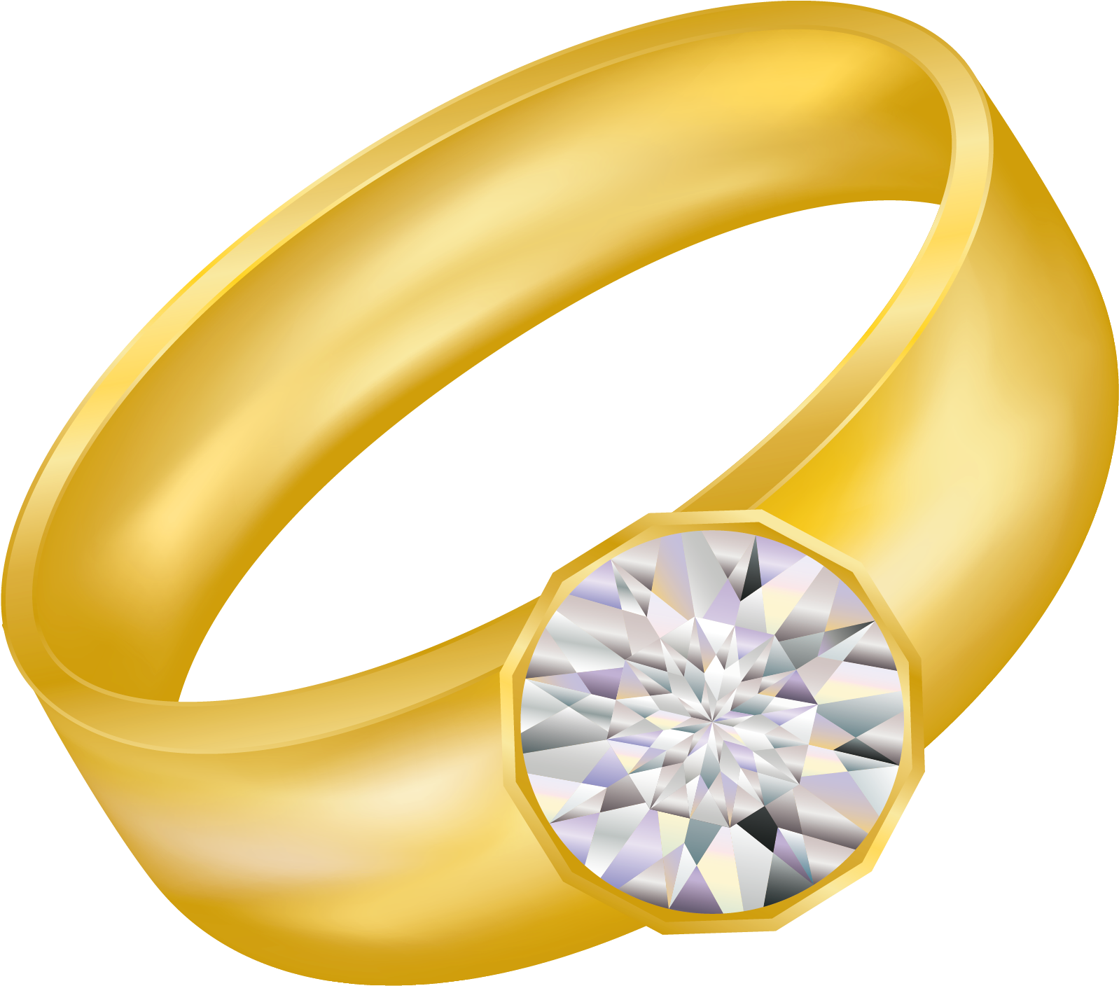 A Gold Ring With A Diamond