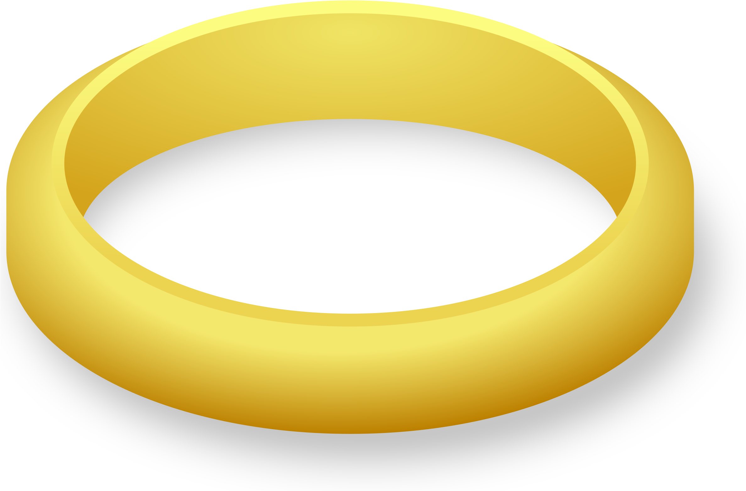 A Yellow Ring With Black Background