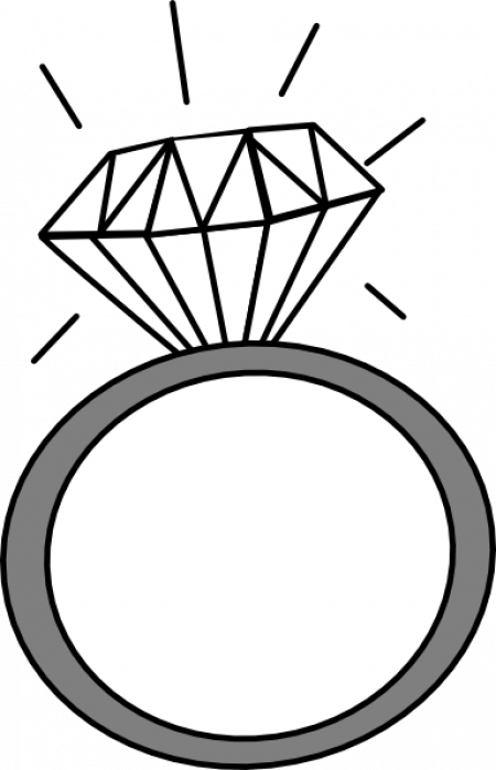 A Diamond Ring With A White Circle