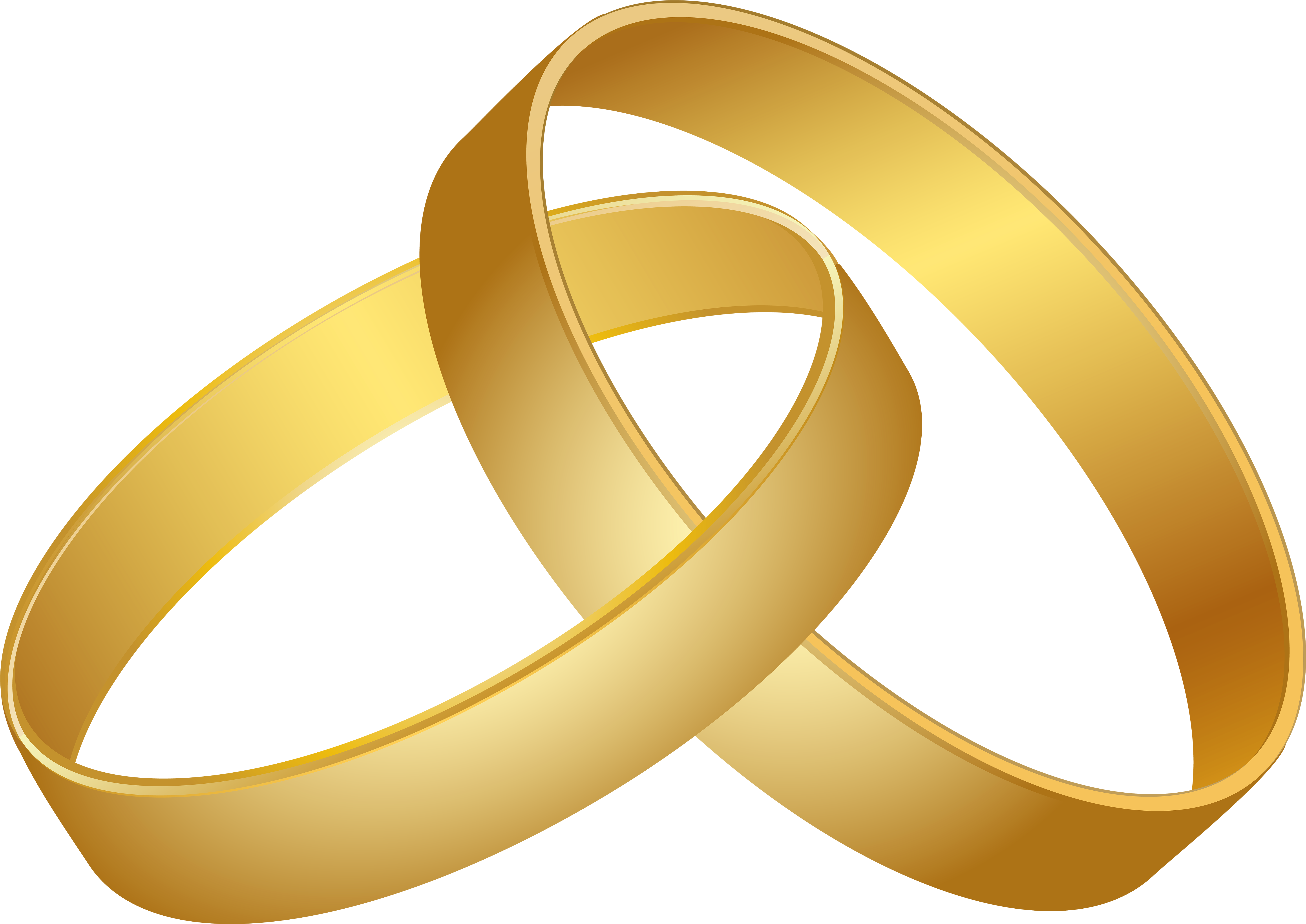 A Gold Rings Intertwined Together