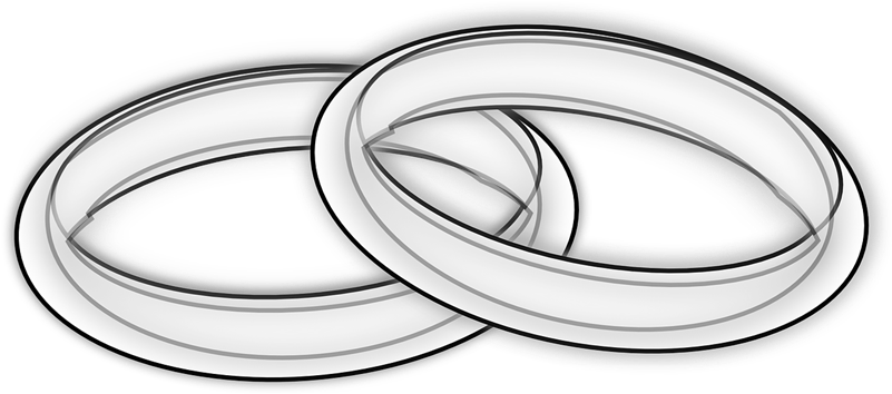 A White Interlocking Rings