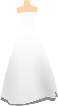 A White Dress With A Black Background