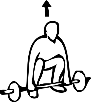 A Black And White Image Of A Man Squatting