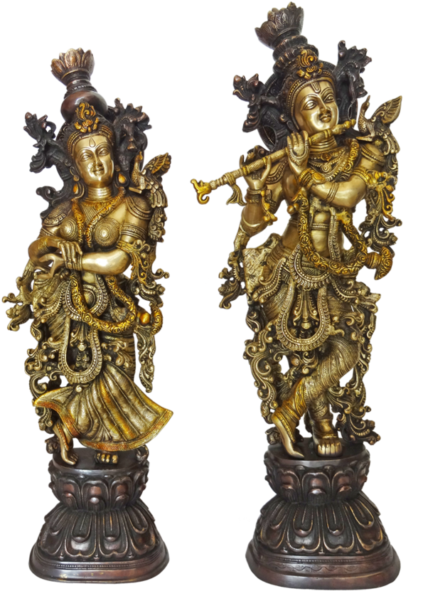 A Pair Of Gold Statues