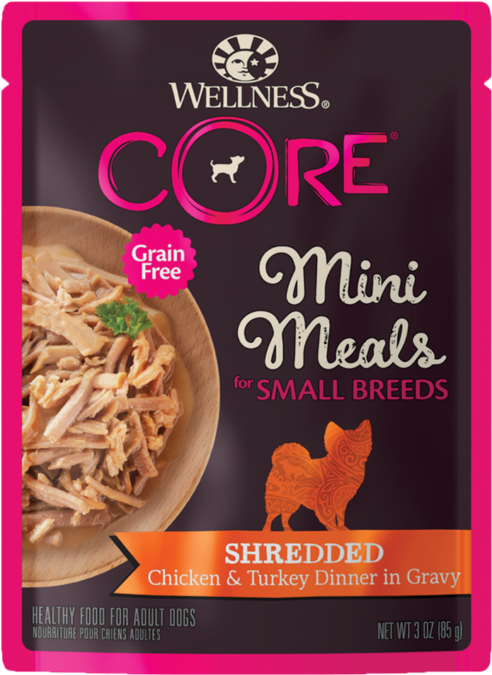 Wellness Core Small Breed Mini Meals Shredded Chicken, Hd Png Download