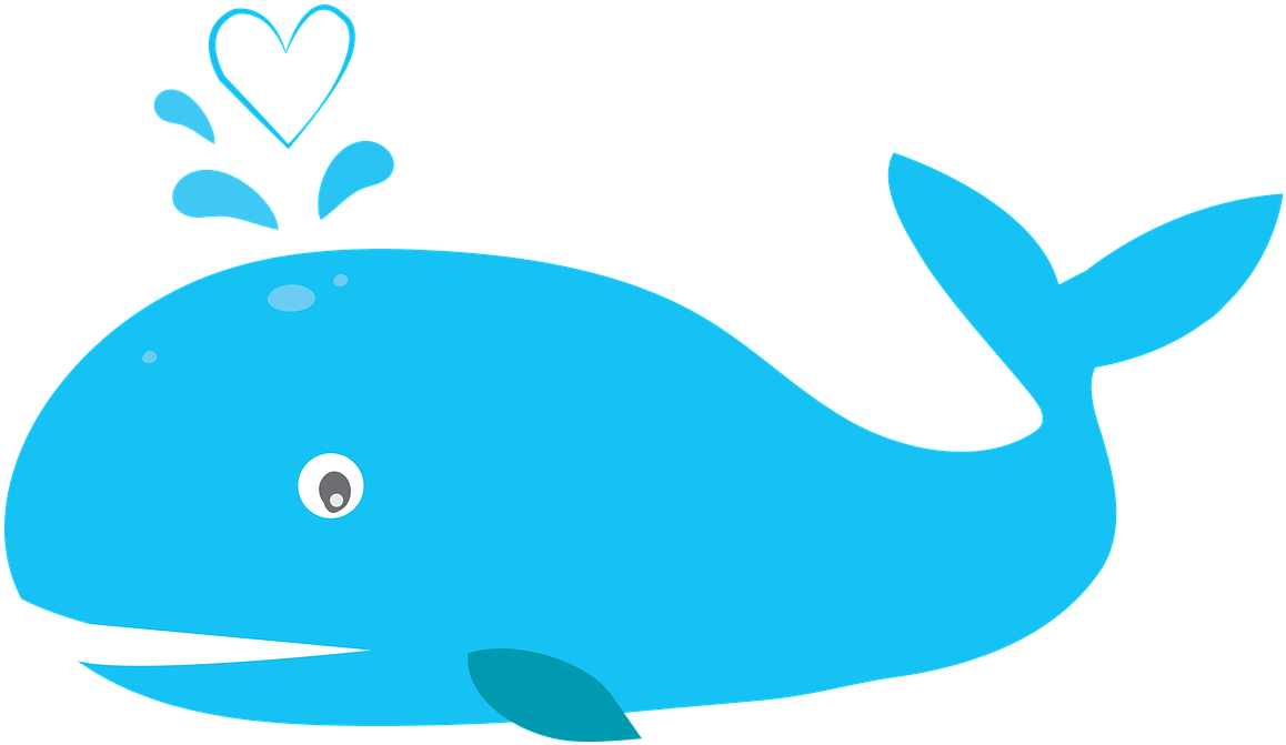 A Blue Whale With A Heart On It