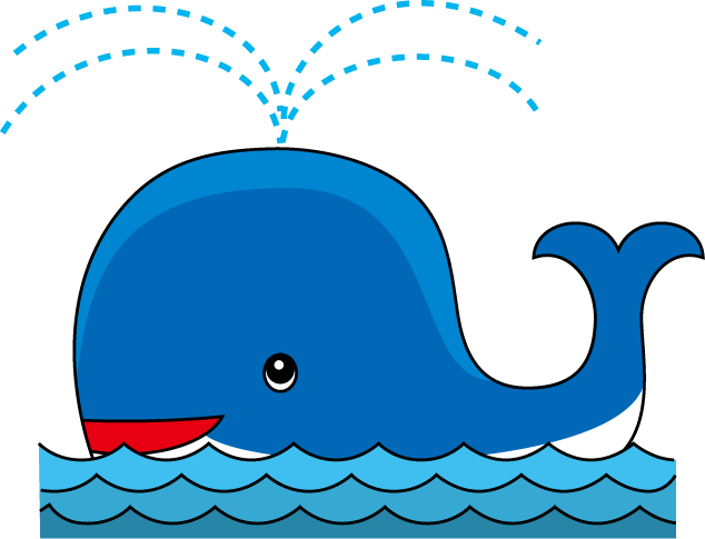 A Blue Whale With A Black Background
