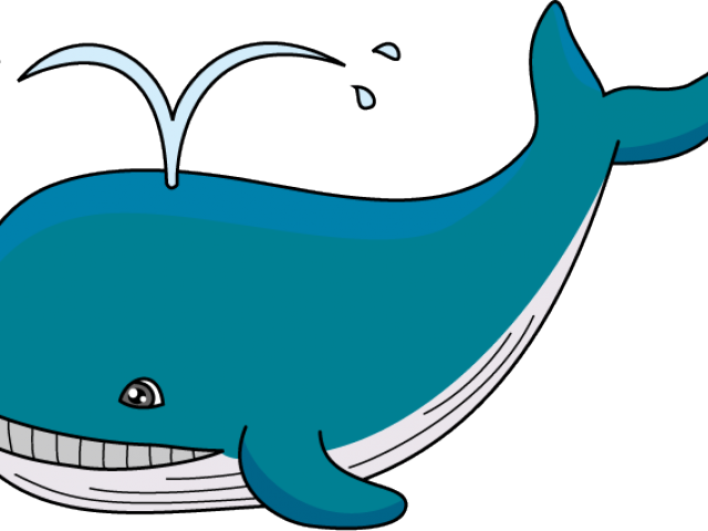 A Cartoon Whale With Water Spouting Out Of It