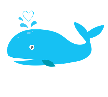 A Blue Whale With A Heart On Its Head