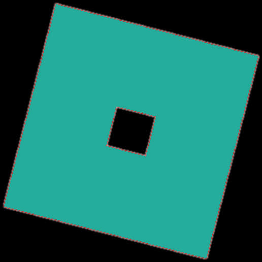 A Blue Square With A Black Center