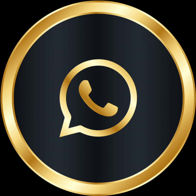 Gold And Black Whatsapp Logo