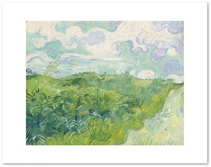 A Painting Of A Field Of Grass