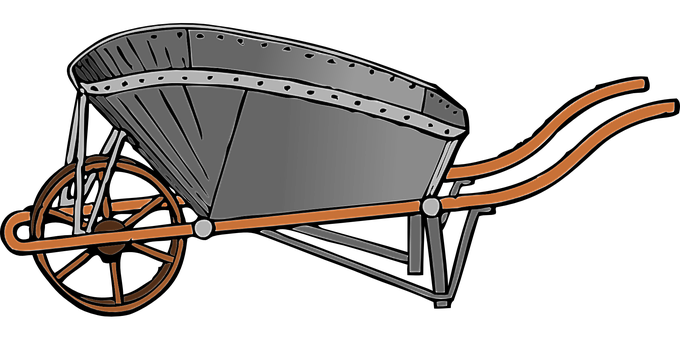 A Drawing Of A Wheelbarrow