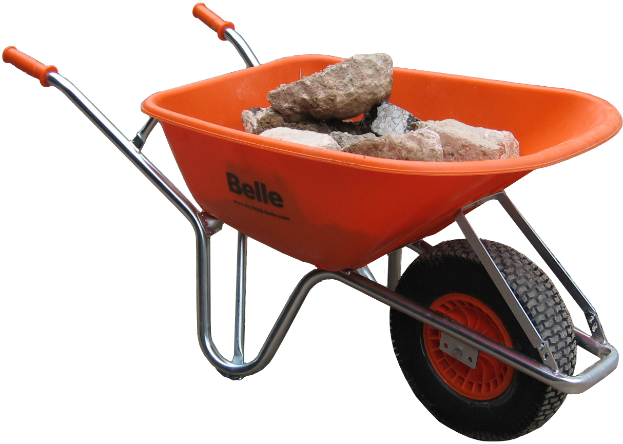 A Wheelbarrow Full Of Rocks