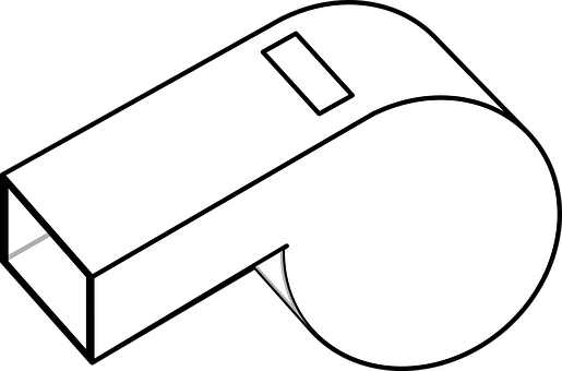 A Black And White Drawing Of A Whistle