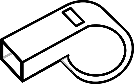 A White Whistle With Black Background