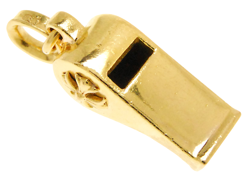 A Gold Whistle On A Black Background