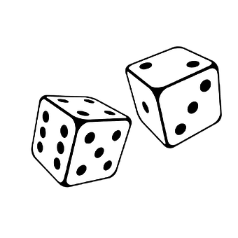 A Pair Of Dice On A Black Background