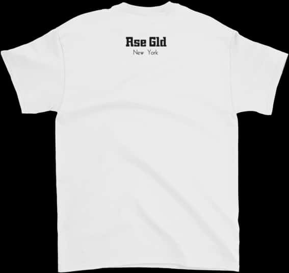 A White T-shirt With Black Text On It