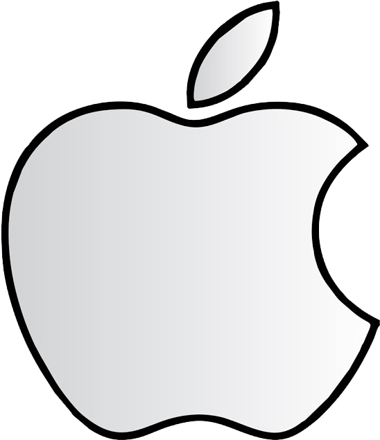 White Apple Logo Png 548 X 635